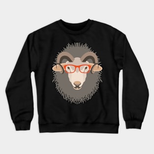 Ram Face with Glasses Crewneck Sweatshirt